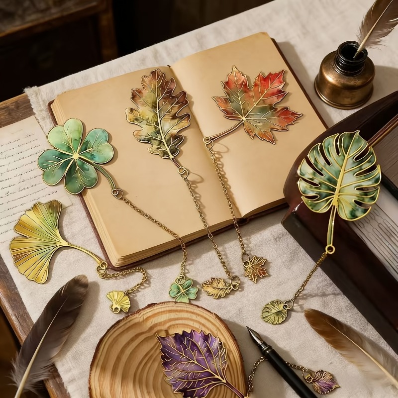 Dried Flower Bookmark - 1 stuks vintage bladwijzer met metalen